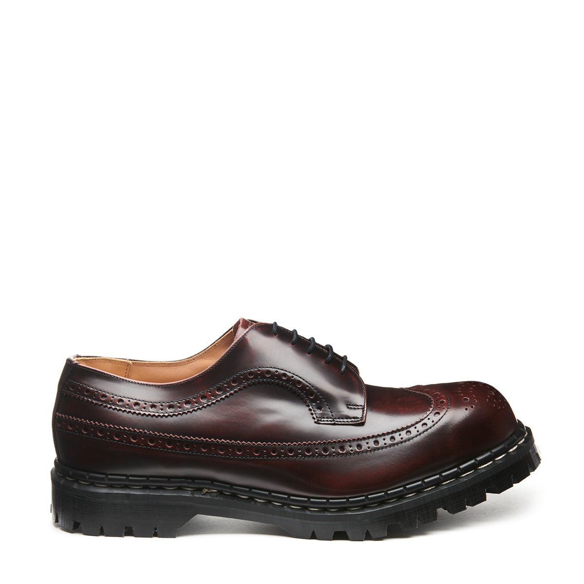 Burgundy Rub-Off Steel Toe American Brogue | Gripfast | Made in UK ...